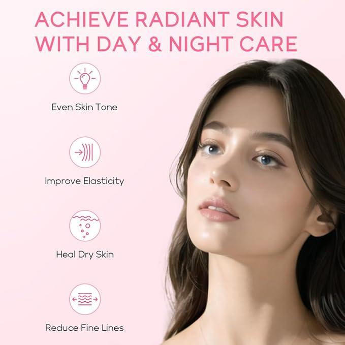 Sakura Skincare Gift Set, Skin Care Travel Kit with Cleanser, Toner, Serum, Eye Cream, Face Cream for Women Girls (5pcs)-Velvo Beauty