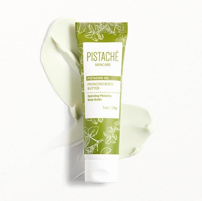 Pistaché Skincare Pistachio Oil 5-Pc Mini Collection (Travel) + Body Butter, Hand Cream, Biscotti Perfume, Eye Cream & Face Moisturizer + Hydrates and Nourishes + Vitamin E + Antioxidant Protection-Velvo Beauty