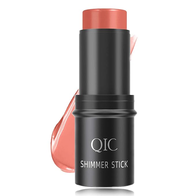 Cream Contour Blush Stick,Long Lasting Waterproof Blush Stick for Cheeks&Lips Multipurpose Face Highlighting Concealing Cream,Shimmer Contour Stick Makeup for Women（Rose Red）-Velvo Beauty