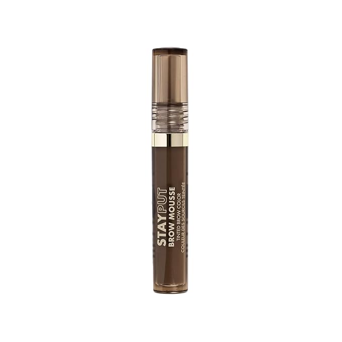 Milani Brow Tint- Stay Put Tinted Brow Mousse, Nourishing, High-Pigment infused with Shea Butter, Jojoba Seed Oil & Panthenol Vitamin B5- Dark Brown-Velvo Beauty