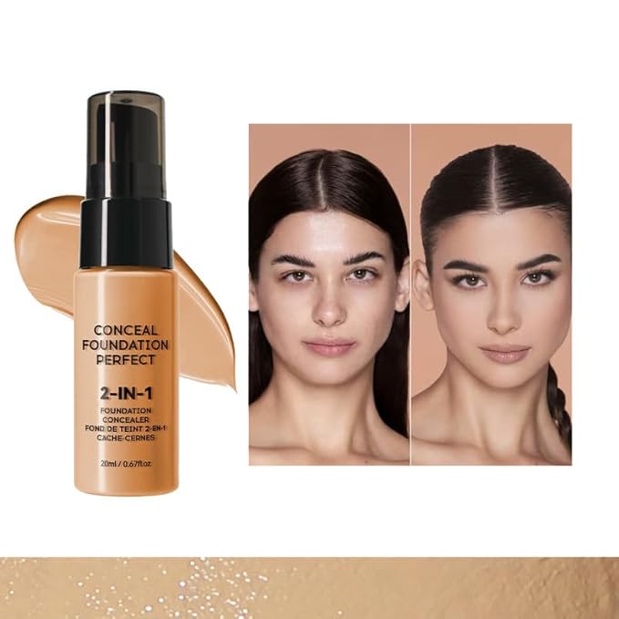 Flawless Liquid Coverage Foundation Long-Lasting Makeup Base Moisturizing Non-greasy Poreless Liquid Concealer Foundation For All Skin, Easy To Push Away, Matte Finish, Balanced Skin Color(01#)-Velvo Beauty