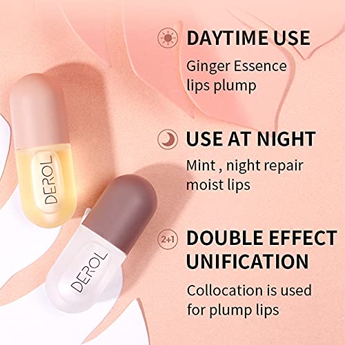 Lip Plumper,Derol Lip Plumper by NVYUE,Natural Lip Plumper and Lip Care Serum,Lip Enhancer for Fuller(2PCS)-Velvo Beauty