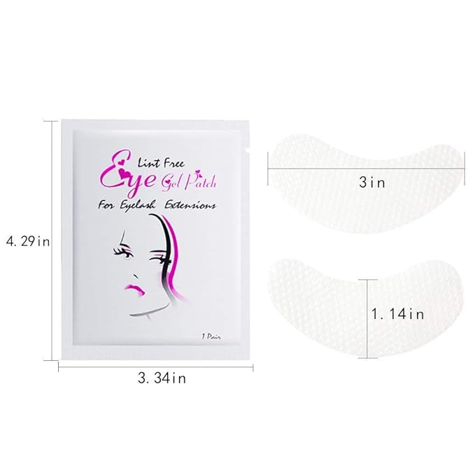 Under Eye Gel Pads Eyelash Extension Pads Lint Free DIY False Eyelash Lash Extension Makeup Eye Gel Patches Pack (50)-Velvo Beauty