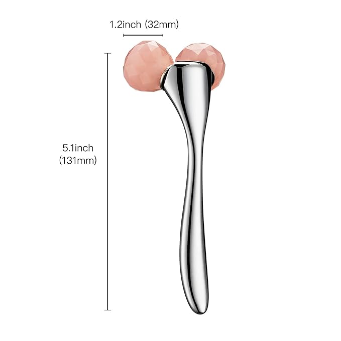 Tekson Faical Roller Massager, 3D Metal Face Massage Tool for Reduce Puffiness, Remove Eye Wrinkles, Face Lift, Increase Firmness, Anti-Aging, Skin Tightening-Velvo Beauty