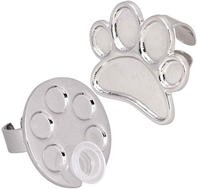 2 Pcs/Lot Mini Manicure Palette Wearable Metal Nail Art Polish Holder Paint Palette Finger Rings Nail Art Tools Palettes Palette Cups-Velvo Beauty
