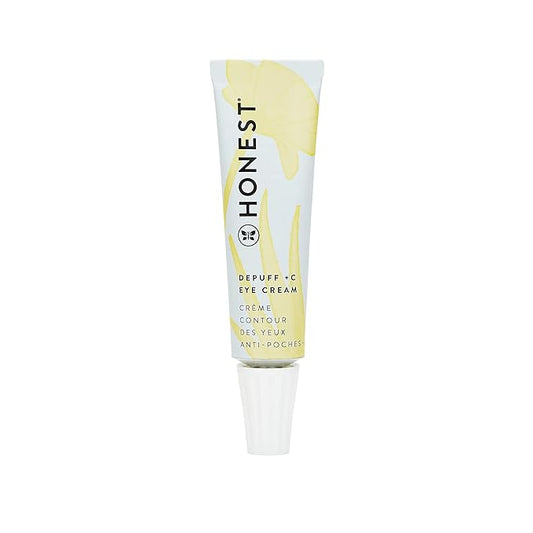 Honest Beauty Vitamin C Depuff Brightening Eye Cream | Reduces Dark Circles | Vitamin C, Daisy Flower Extract, Hyaluronic Acid | EWG Verified, Vegan + Cruelty Free | 0.5 fl oz-Velvo Beauty