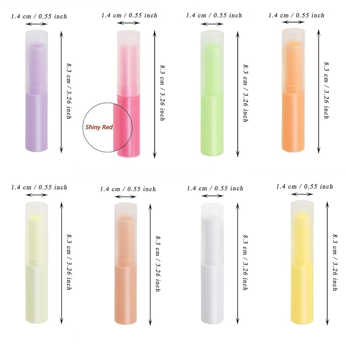 0.14oz Empty Flavored Lip Balm Container Tubes Plastic Homemade Moisturizing Lip Stick with Caps Bulk Fit for Women Adult DIY Making Supplies, 25 Count (Multicolor)-Velvo Beauty
