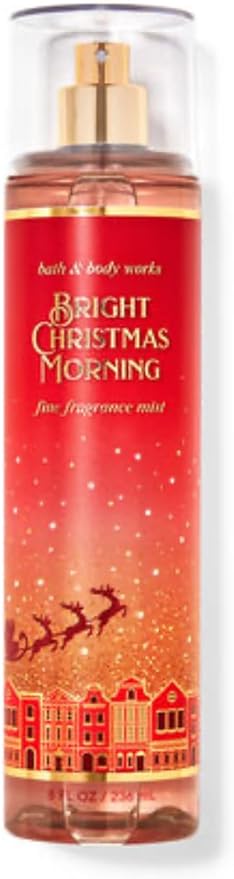 Bath & Body Works - 3 Piece Bundle - Spray - Body Cream - Shower Gel - Full Size and Gift Bag HELLO GORGEOUS (Bright Christmas Morning)-Velvo Beauty