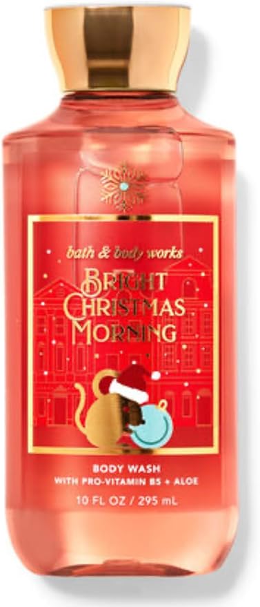 Bath & Body Works - 3 Piece Bundle - Spray - Body Cream - Shower Gel - Full Size and Gift Bag HELLO GORGEOUS (Bright Christmas Morning)-Velvo Beauty