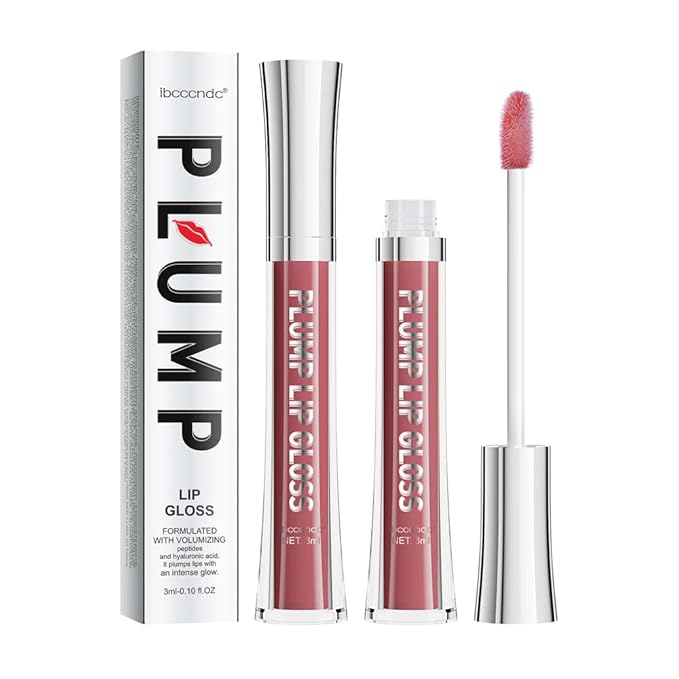 ibcccndc Lip Plumper Plumping Lip Gloss Hydrating Nourishing Lip Oil Red Liquid Lipstick Lip Care Products Mineral Oil Clear Lipgloss (3)-Velvo Beauty