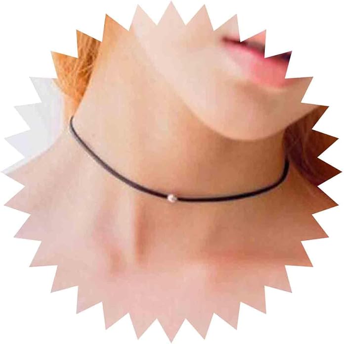 Boho Leather Choker Necklace Thin Black Suede Velvet Necklace Chain Vintage Minimalist Beaded Necklace 90s Chain Jewelry for Women Gifts-Velvo Beauty