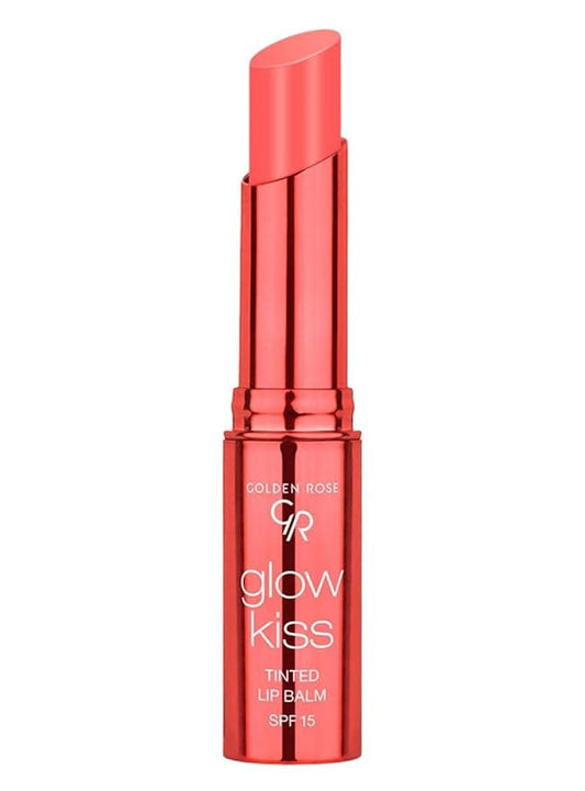 Golden Rose Cosmetics Glow Kiss Tinted Lip Balm with SPF15, Vegan Formula (Peach Shake)-Velvo Beauty