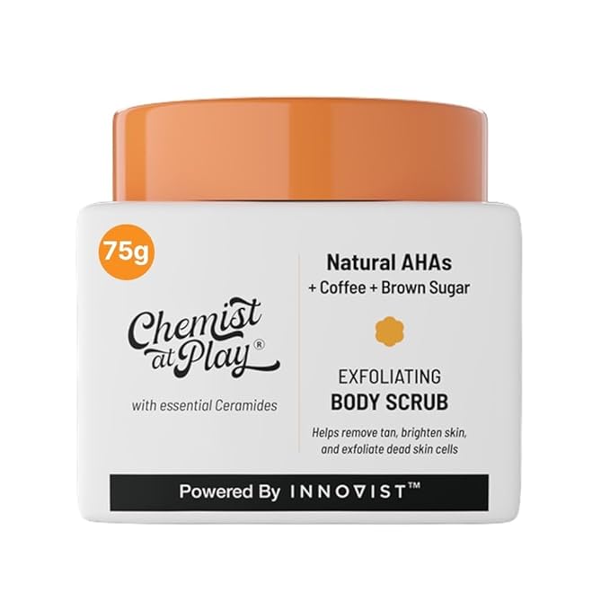 Exfoliating Body Scrub For Removing Tan & Dead Skin Cells | Rough & Bumpy Skin, Tanned & Pigmented Skin | For Smooth, Soft & Bright Skin | Natural AHAs | Coffee 2.6 fl oz.-Velvo Beauty