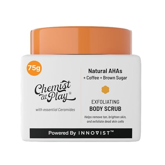 Exfoliating Body Scrub For Removing Tan & Dead Skin Cells | Rough & Bumpy Skin, Tanned & Pigmented Skin | For Smooth, Soft & Bright Skin | Natural AHAs | Coffee 2.6 fl oz.-Velvo Beauty