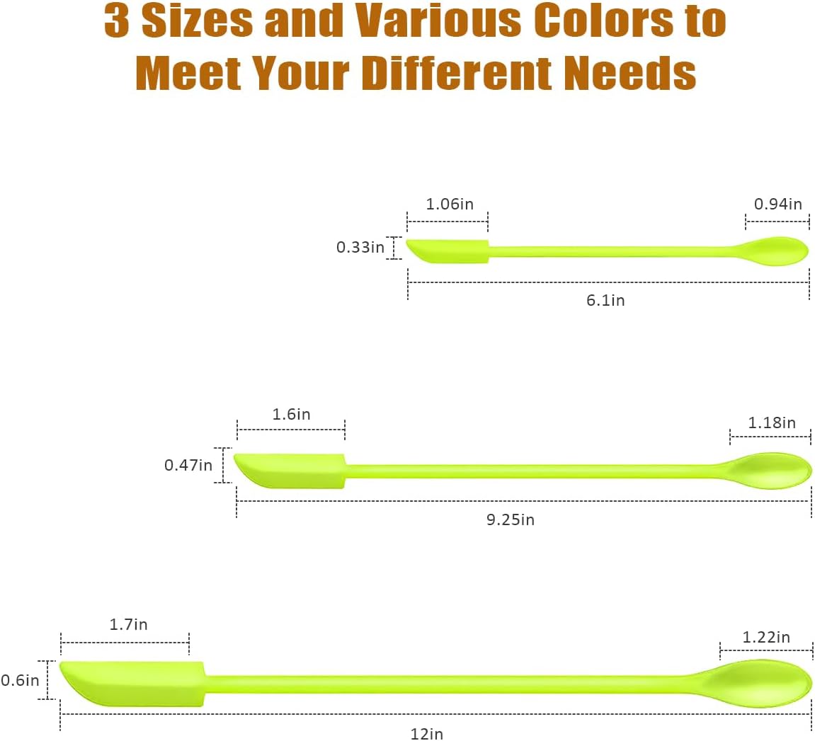 Silicone Spatula Set (6Pcs) - Mini Scraper Tool for Beauty & Food （Reach Every Last Drop - Multi-Size Spatulas for Makeup Jars, Lotion Bottles & Kitchen Containers）-Velvo Beauty