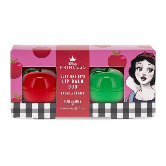 Mad Beauty Disney Snow White Lip Balm Duo | Apple & Strawberry Scents | Moisturizing & Soothing | Self-Care Gift for Women, Adults, and Teens-Velvo Beauty