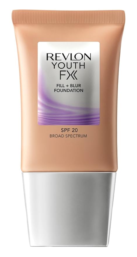 Revlon Youth Fx Fill + Blur Foundation, Natural Tan, 1 Fluid Ounce-Velvo Beauty