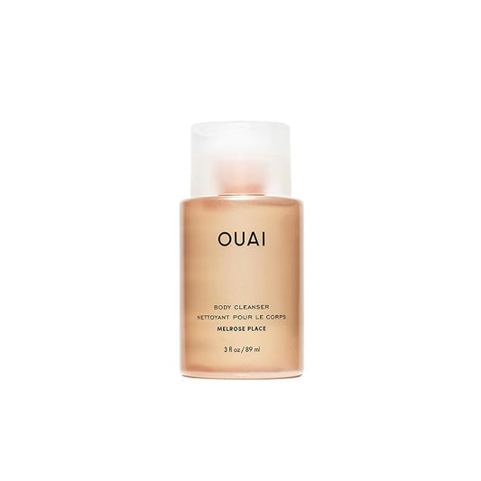 OUAI Body Cleanser Travel Size, Melrose Place - Foaming Body Wash with Jojoba Oil & Rosehip Oil to Hydrate, Balance & Soften Skin - Paraben, Phthalate, Sulfate Free Skin Care Products (3 Fl Oz)-Velvo Beauty