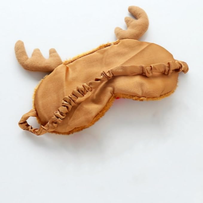 Cute Eye Mask for Sleeping Plush Cartoon Animal Sleep Plush Eye Mask Relaxation Suitable for Travel Family Party Toys for Christmas Elk Deer-Velvo Beauty