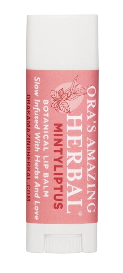 Natural Lip Balm, Herbal Infused, Mintyliptus Peppermint Eucalyptus, Calendula Lip Balm, Ora's Amazing Herbal-Velvo Beauty