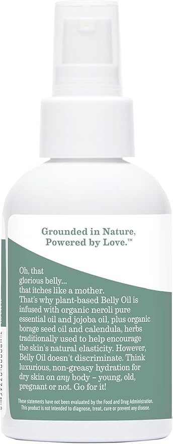 Earth Mama Belly Oil for Dry Skin | Calendula Skin Care Moisturizer Oil to Encourage Natural Elasticity and Help Prevent Stretch Marks During Pregnancy and Postpartum, 4-Fluid Ounce (3-Pack)-Velvo Beauty