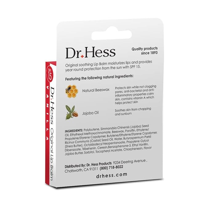 Original Udder Stick SPF Lip Balm, Soothing Moisturizer Sun Screen Balm for Dry Lips with Jojoba, Beeswax & Shea Butter, Total Lip Care, Hydration & Repair, Vanilla Flavor, 4 Pack-Velvo Beauty