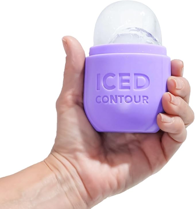 Ice Roller for Face, Ice Face Roller for Eyes, Neck and Cold Therapy for Injuries. Ice Mold for Face Massager, Skin Care. Remove Fine Lines, Shrink Pores, Reduce Acne (Purple)-Velvo Beauty