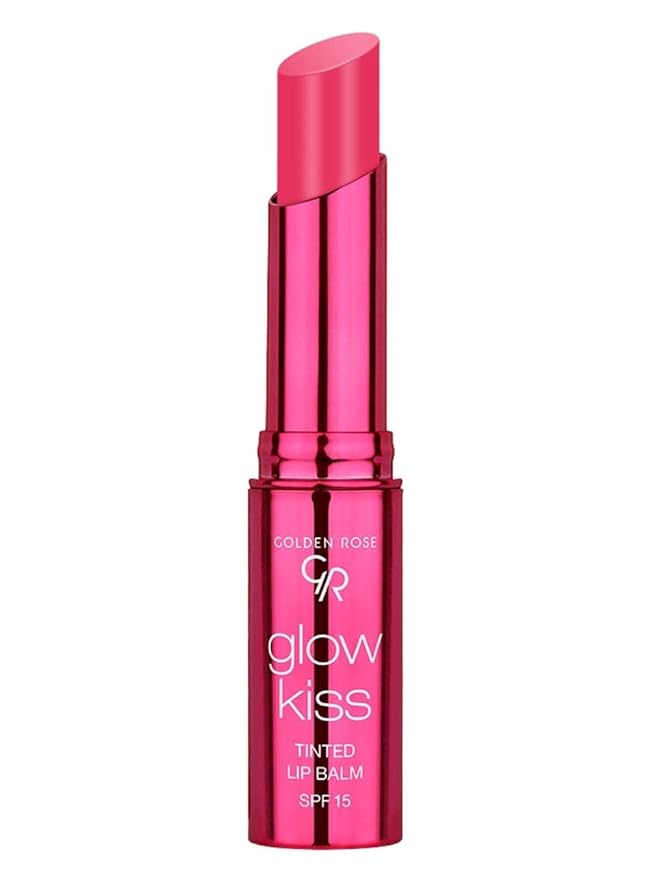 Golden Rose Cosmetics Glow Kiss Tinted Lip Balm with SPF15, Vegan Formula (Berry Pink)-Velvo Beauty
