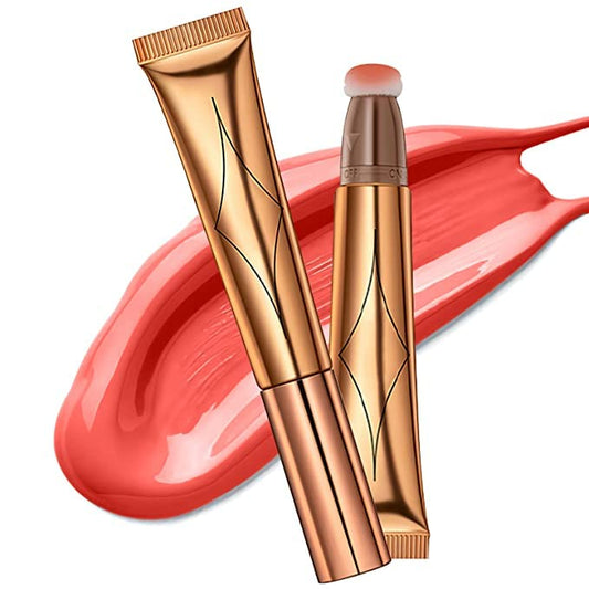 Blush Dreams Contour Beauty Wand, Liquid Face Concealer Contouring Stick with Cushion Applicator, Long Lasting Smooth Natural Matte Finish, Lightweight Blendable Super Silky Cream Contour Stick (Dark Pink Blush B1)-Velvo Beauty