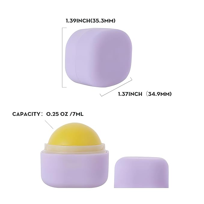 0.25 oz（7g） Empty Lip Balm Square Containers Tubes Lipstick 12 Pieces for Make Natural Lip Balm Lip Care - DIY & BPA FREE (Purple)-Velvo Beauty