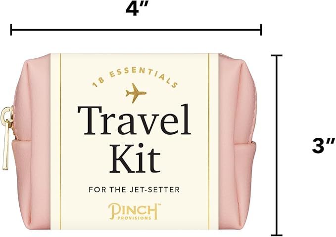 Pinch Provisions Travel Kit, includes 18 Must-Have Emergency Essential Items for Travelling, Ideal Road Trip or Airport Gift for Friends, Family & Peers, Portable Pouch-Velvo Beauty