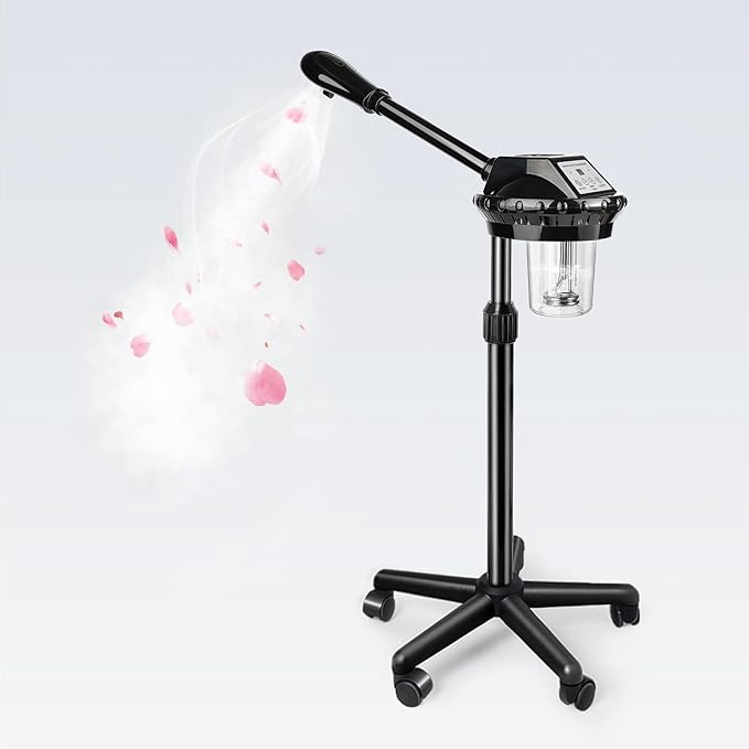 Professional Face Steamer, Adjustable Height and Angle, Facial Steamer Clean Skin Firming Pores and Moisturizing Suitable for a Beauty, Spa, at Home-Velvo Beauty