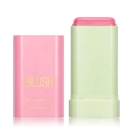 Multi-Purpose Makeup Blush Stick, 3-in-1 Beauty Tinted Solid Blush Stick For Cheeks, Lips And Eyes Waterproof Natural Cream Blush Stick With Long-Lasting Moisturizing Formula (#1Shy Pink)-Velvo Beauty