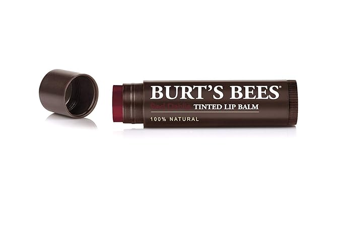 Burts Bees 100% Natural Tinted Lip Balm, Red Dahlia with Shea Butter & Botanical Waxes, 8 Tubes-Velvo Beauty
