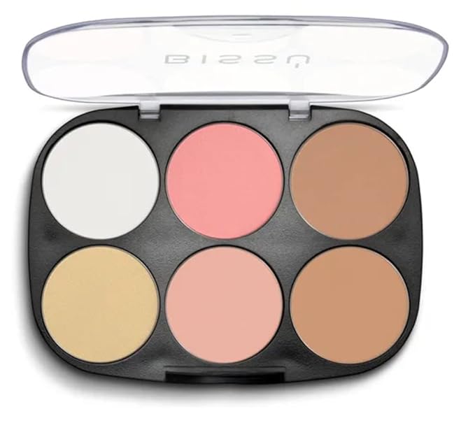 Bissú 6 colors Makeup Palette (4grms each color) includes 2 highlighters, 2 Bronzers, 2 Blushes (La Mera Mera)-Velvo Beauty