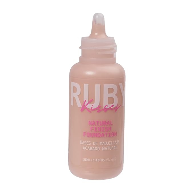 Ruby Kisses Liquid Foundation Medium Coverage, Lightweight, Natural Finish, Face Makeup for All Skin Type, Korean Makeup (Creamy Beige)-Velvo Beauty