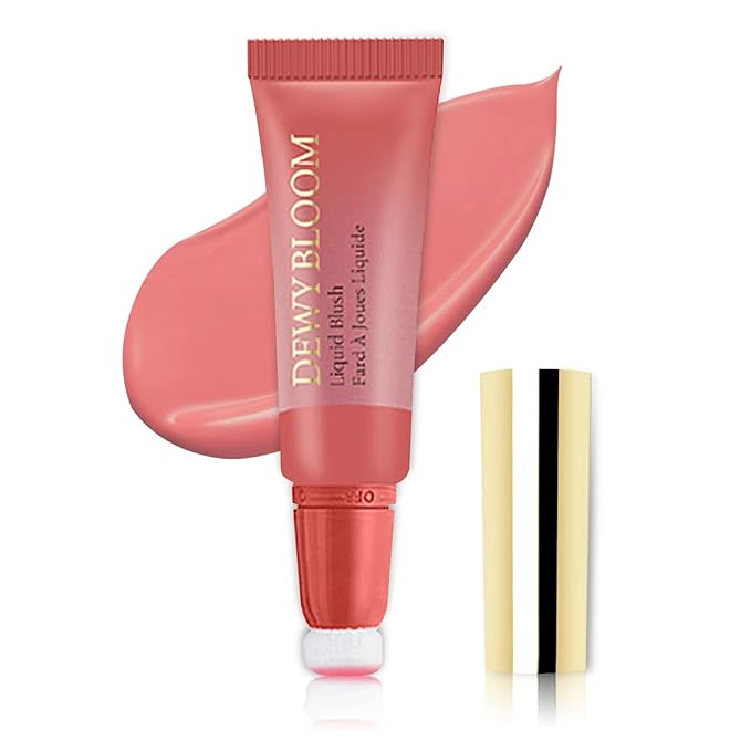 Blush Beauty Wand, Liquid Face Blush Contour Wand with Cushion Applicator, Smooth Cream Blush Wand Natural Matte Finish, Lightweight Blendable Blush Stick Makeup for Cheek,103 Cool Pink-Velvo Beauty