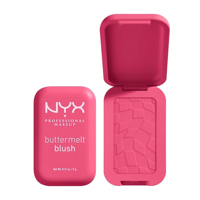 NYX PROFESSIONAL MAKEUP Buttermelt Powder Blush, Fade and Transfer-Resistant Blush, Up to 12HR Make Up Wear, Vegan Formula - Getting Butta-Velvo Beauty