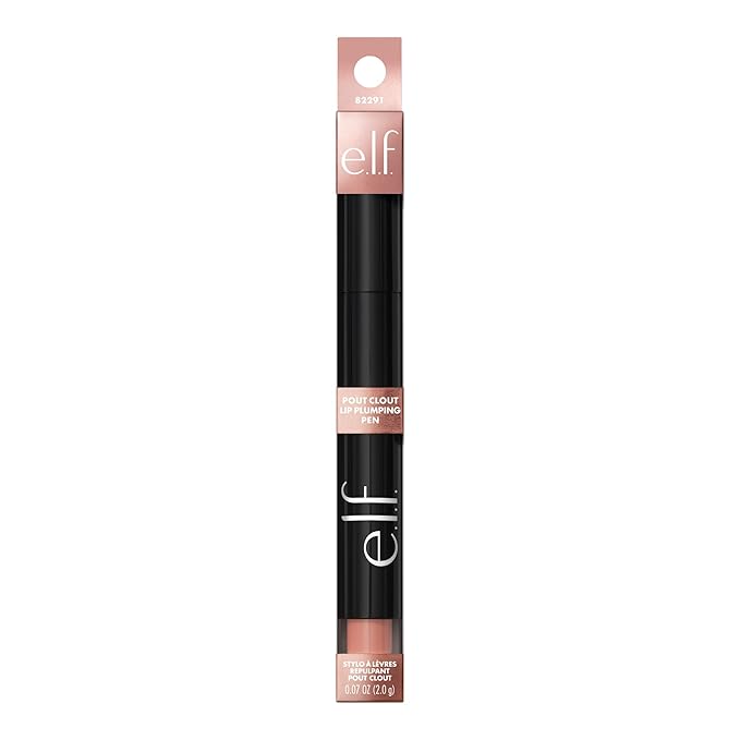e.l.f. Pout Clout Lip Plumping Pen, Nourishing Lip Balm For Sheer Color & Shine, Plumps & Moisturizes, Vegan & Cruelty-Free, Just Peachy-Velvo Beauty