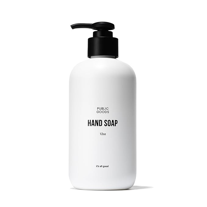 Public Goods Hand Soap | Cleansing Soap for Kitchen & Bathroom | Made with Natural Essential Oils | Paraben & Sulfate Free | Vegan Friendly | Made in Canada | 12 Fl Oz Bottle with Dispenser Pump-Velvo Beauty