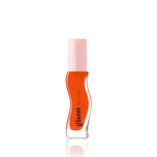 Gisou Honey Infused Hydrating Lip Oil, Nourishing Lip Moisturizer for Dry Lips, High Shine, Smooth Finish, Sheer Hot Coral Shade, Tropical Mango Passion Fruit Scent, Mango Passion Punch, 8ml-Velvo Beauty