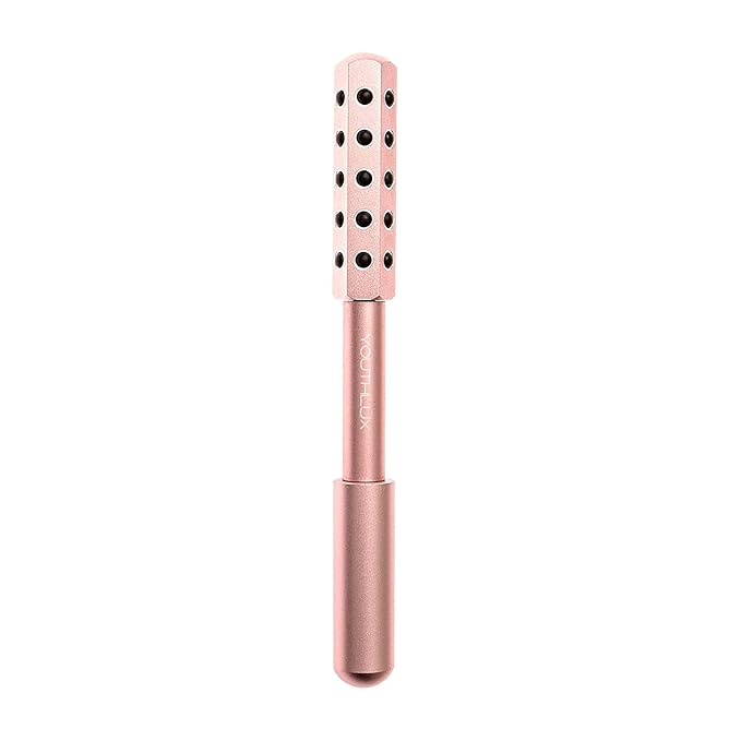 Radiance Roller - Germanium Stone Uplifting Face Beauty Massage Tool/Roller/Wand for Skin Tightening, De-Puffing, Sculpt/Lift, Anti-Aging | Uplift Face Roller, Facial Roller (Rose Gold)-Velvo Beauty