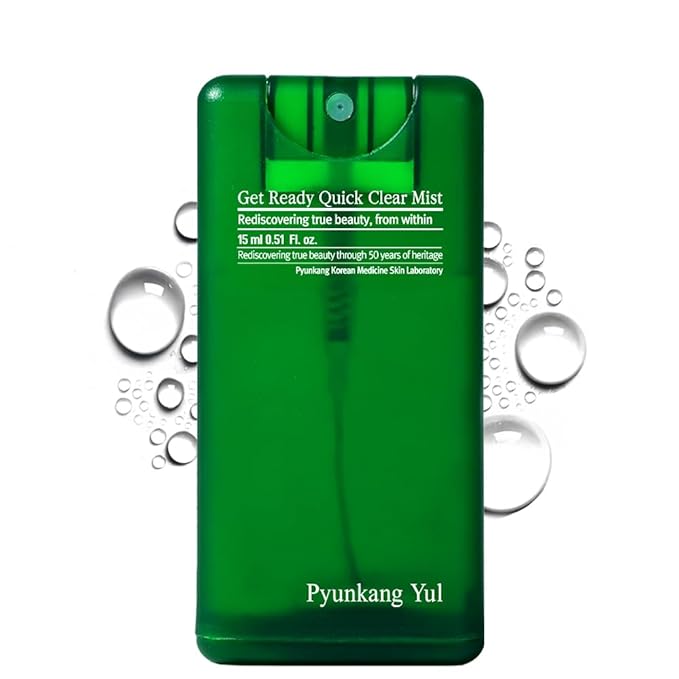 Pyunkang Yul PKY Ultimate Get Ready Quick Clear Mist for Sensitive Skin, Intensely Calms & Soothes Redness with Cica & Tea Tree, Compact size, Korean Skincare (0.51 Fl. oz, 15ml)-Velvo Beauty