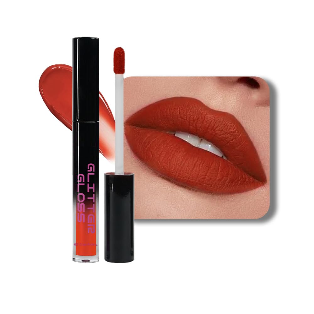Red Matte Lipstick for Women,Liquid Lipstick,Long Lasting Waterproof Lightweight Comfortable Non-Drying Bold Dark Lip Gloss for Gothic Stage Makeup,Cruelty Free-Velvo Beauty