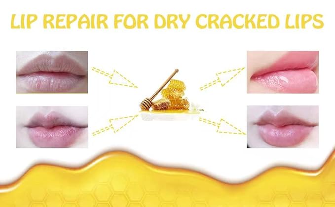 2PCS Honey Balm & Strawberry Lip Balm, Honey Lip Balm, Lip Masks for Dry and Cracked Lips with Brush, Lip Exfoliator & Moisturizer, Reduces Lips Lines & Lightens Lips, Anti-Wrinkle, Aging-Velvo Beauty