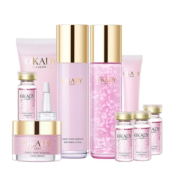 O'KADY Anti Aging Skin 9-piece Care Routine Kit skincare set Gold Polypeptides Lady Glowing Skin-Velvo Beauty