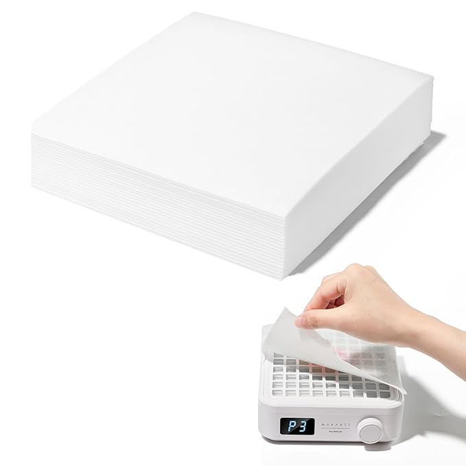 Makartt Nail Dust Collector Filter Paper – 100 Sheets Disposable Nail Dust Filters for Nail Dust Collector Machines, Nail Vacuum Dust Collector Nail Salon Supplies & Accessories White-Velvo Beauty