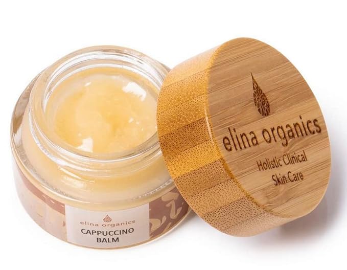 Cappuccino Balm, 1oz, lip mask, lip butter, chapstick, hydrate lips, chapped lips, dry lips, lip healing, Coffee Bean Extract, Shea Butter, Aloe Vera Oil, Vitamin E, organic skincare, all natural product-Velvo Beauty
