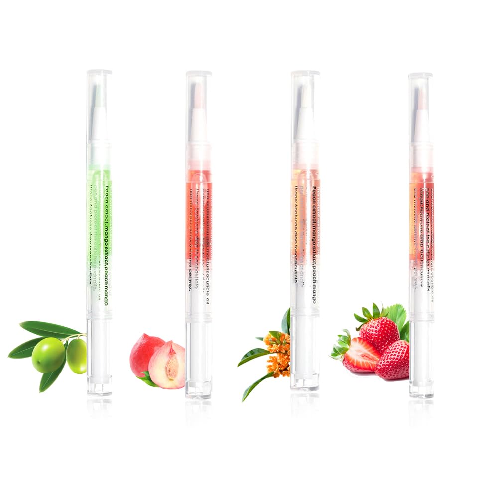 4pcs Cuticle Oil Cuticle Pen Cuticle Pen Nail Nutrition Oil Repair Nail Care Essential Oil Moist Cuticle Oil Pen for Nails cuticle oil-Velvo Beauty