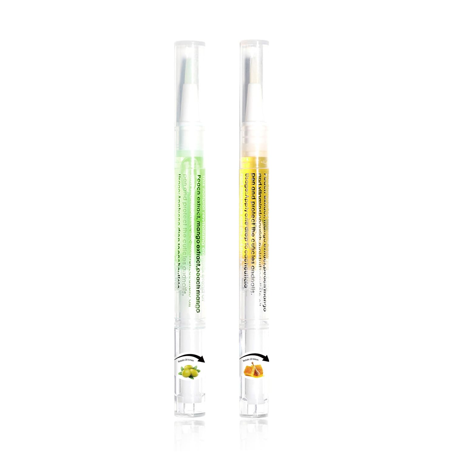 2pcs Cuticle Oil Pen Nourishing for Nails Hydrating Nail Cuticle Oil Pen and Cuticles Moisturizing Nail Care Products (Honey and Olive)-Velvo Beauty